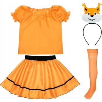 Karnevalový kostým KOSTÝM VEVERKA SUKNĚ ČELENKA 98-110 5 dílů