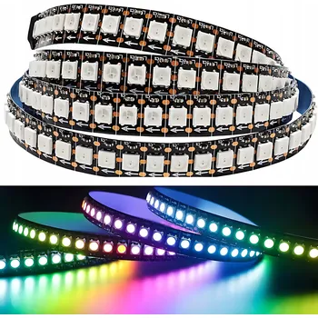 LED páska Digitální LED pásek RGB WS2813 SMD 5050 WLED s efektem tekoucího světla RGBIC, 144 LED/m, 5V, délka 3m