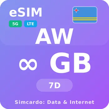 SIM karta Aruba Neomezený Mobilní Internet - eSIM 7 dní datová SIM karta