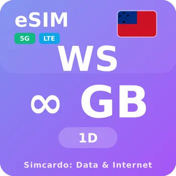 SIM karta Samoa Neomezený Mobilní Internet - eSIM 1 dní datová SIM karta (esims_ULE_1D_VU_V2)