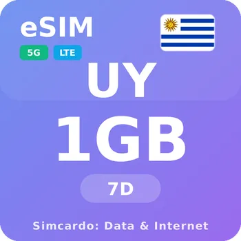 SIM karta Uruguay Mobilní Internet - eSIM 1GB 7 dní datová SIM karta