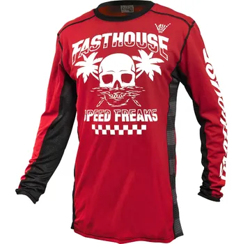 Moto dres Fasthouse Youth USA Grindhouse Subside Jersey Red Velikost: YL 2776-4023