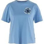 tričko dámské bavlněné FJÄLLRÄVEN Fjällblomster Logo T-shirt W Ultramarine - XXS
