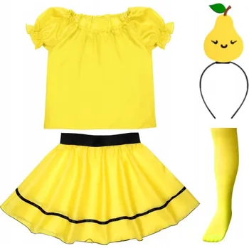 Karnevalový kostým KOSTÝM S HRUŠKOU A SUKNÍ 98-110 5 ks