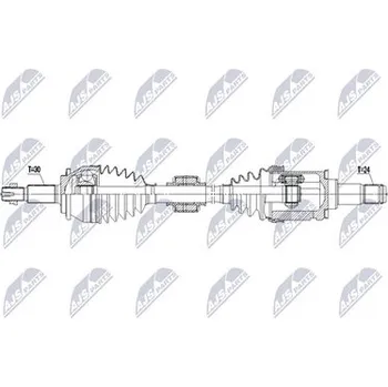 Poloosa kola Hnací hřídel - poloosa NTY NPW-TY-270