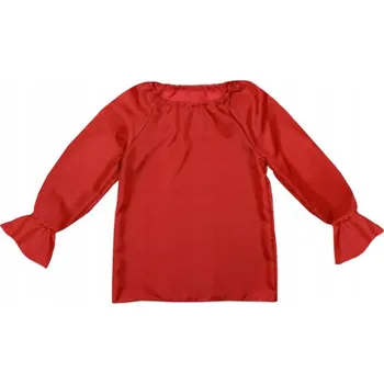 Pánská košile KOŠILE DLOUHÝ RUKÁV MANŽETY ČERVENÁ 134-140