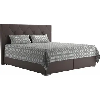 Postel BLANAŘ Manželská postel Gabriela 180x200 hnědá, bez matrace