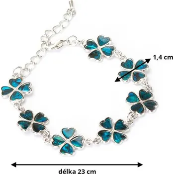 Souprava šperků Prosperk Sada Paua náramek a náušnice Čtyřlístek S2245