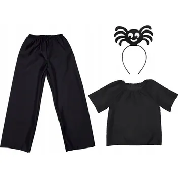 Karnevalový kostým KOSTÝM PAVOUK HALLOWEEN ČERNÝ 134-140 4e