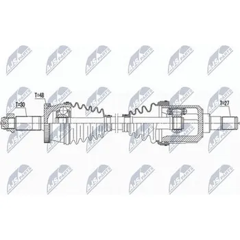 Poloosa kola Hnací hřídel - poloosa NTY NPW-KA-400
