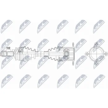 Poloosa kola Hnací hřídel - poloosa NTY NPW-FT-093
