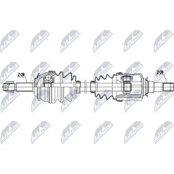 Poloosa kola Hnací hřídel - poloosa NTY NPW-TY-225
