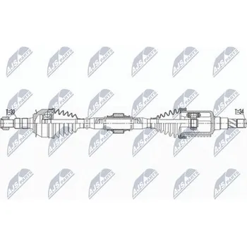 Poloosa kola Hnací hřídel - poloosa NTY NPW-DW-035