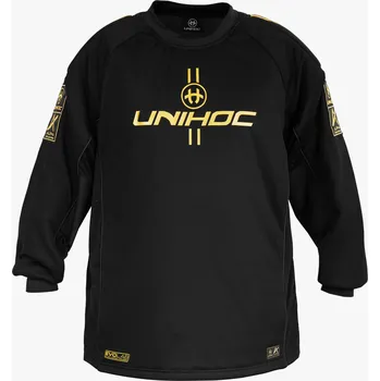 Florbal Unihoc Goalie sweater ALPHA EVOLAB black/gold Brankářský dres L, černá / zlatá