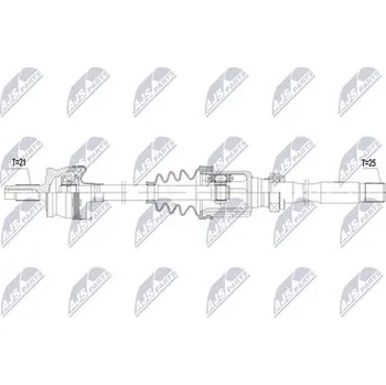 Poloosa kola Hnací hřídel - poloosa NTY NPW-PL-190