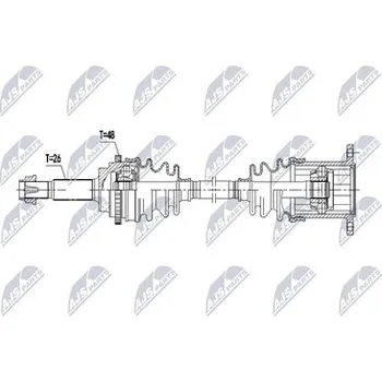 Poloosa kola Hnací hřídel - poloosa NTY NPW-TY-255