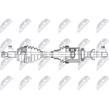 Poloosa kola Hnací hřídel - poloosa NTY NPW-LR-050