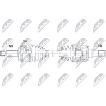 Poloosa kola Hnací hřídel - poloosa NTY NPW-HY-672