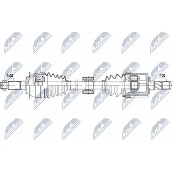Poloosa kola Hnací hřídel - poloosa NTY NPW-SU-063