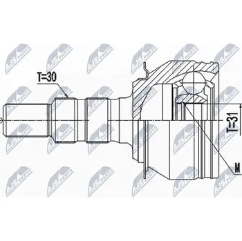 Poloosa kola Sada kloubů pro hnací hřídel NTY NPZ-DW-032