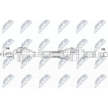 Poloosa kola Hnací hřídel - poloosa NTY NPW-VV-136