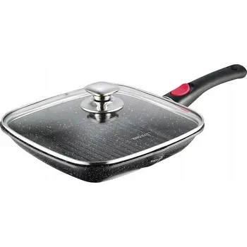 Pánev Grilovací pánev Kinghoff GRANITOWA 28cm INDUKCJA GAZ Z POKRYWKĄ 28 cm granitová