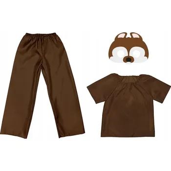 Karnevalový kostým KOSTÝM VEVERKA BOBR KALHOTY MASKA 98-110