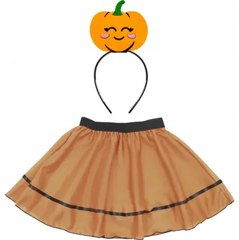 Karnevalový kostým KOSTÝM DÝNĚ HALLOWEEN PŘEVLEK DÝNĚ PLES PODZIM ČELENKA SUKNĚ S/M
