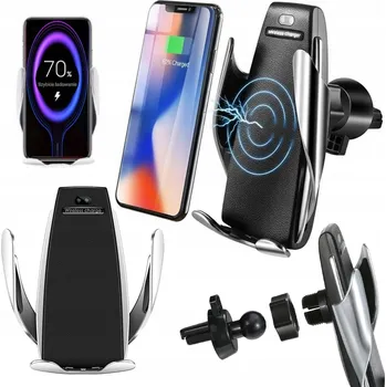 Automatický držák do auta s bezdrátovou nabíječkou QI 15W