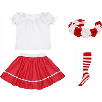 Karnevalový kostým VĚNEC ZE KOSTÝM NÁRODNÍHO KROJE 116-128 4 ks