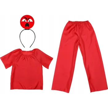 Karnevalový kostým KOSTÝM EMOCE VZTEK ZLOST KALHOTY ČELENKA 134-140