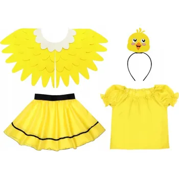 Karnevalový kostým KOSTÝM KUŘECÍ KOSTÝM PLÁŠŤ Velikonoce 98-110