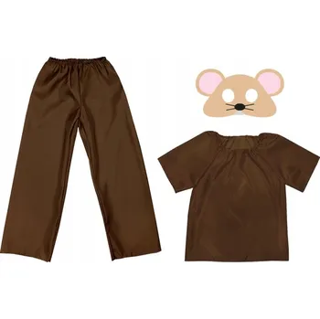 Karnevalový kostým KOSTÝM TYGR GEPARD KALHOTY MASKA 134-140 3 dílků