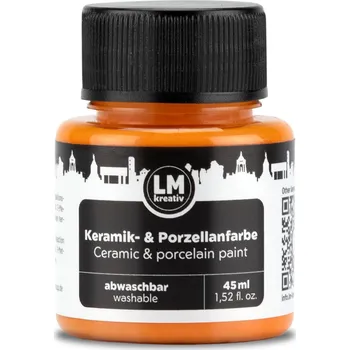 Speciální výtvarná barva LM-Kreativ Barva na keramiku a porcelán 45 ml oranžová