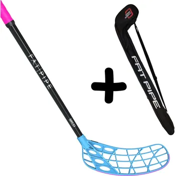 Florbal Fat Pipe RAW 31 CTRL SLICKS FH2 + Stickbag Set florbalky s vakem černá / modrá / růžová, Levá (levá ruka dole), 92cm (=102cm)
