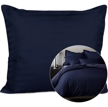 Povlak na polštářek SATÉNOVÝ POVLAK NA POLŠTÁŘ CIZGILI NAVY BLUE 50X60 CM EXCLUSIVE TMAVĚMODRÁ