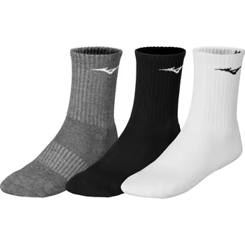 Pánské ponožky Mizuno Training 3P Socks White/Black/Melange Ponožky L, bílá / černá / šedá
