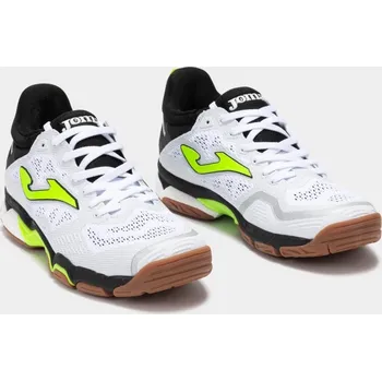 Pánská sálová obuv Joma Sport B.BRESTON 2502 WHITE Sálová obuv bílá / černá / neonově žlutá, UK 8,5, EU 43, US 9,5, 27,4 cm