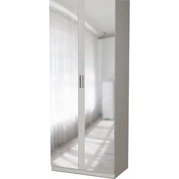 Šatní skříň Skříň eMeblast Systém MAX 90 x 225 x 54 cm šedá skříň se zrcadlem