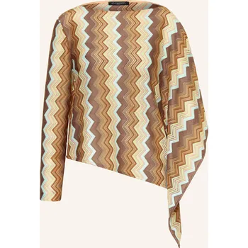 Dámská halenka Ana Alcazar Dámské Pončo, hnědá / tmavě žlutá / mátová, 36