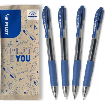 Sada 4 gelových per PILOT G2 modrá