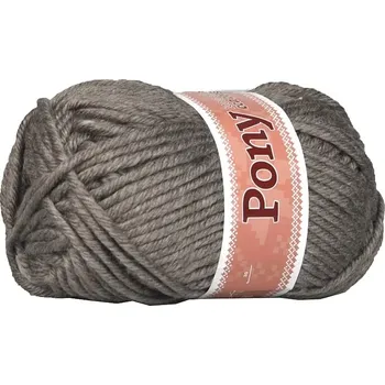 Příze Pony NGM extra silná příze 914 tmavá šedohnědá