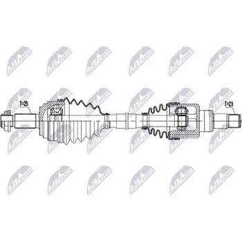 Poloosa kola Hnací hřídel - poloosa NTY NPW-FR-227