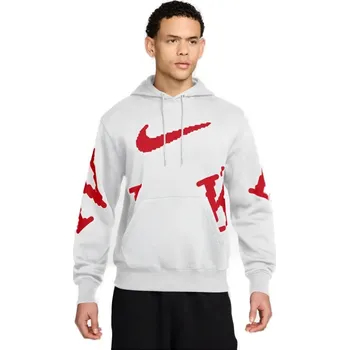 Pánská mikina Pánská mikina s kapucí NIKE-M NK CLUB BB GX HDY NEO VAR WHITE/UNIVERSITY RED Bílá L