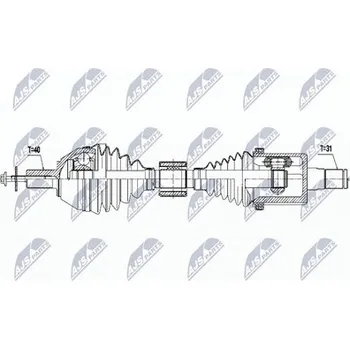 Hnací hřídel - poloosa NTY NPW-VV-115