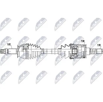 Poloosa kola Hnací hřídel - poloosa NTY NPW-NS-174