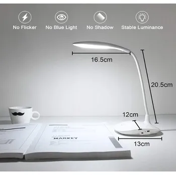 Lampička USB LAMPIČKA NA STŮL, 12 ÚROVNÍ JASU, 3 REŽIMY, FLEXIBILNÍ PRO