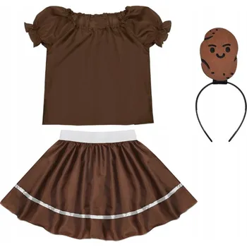 Karnevalový kostým KOSTÝM BRAMBORA SUKNĚ ČELENKA 116-128 4 díly