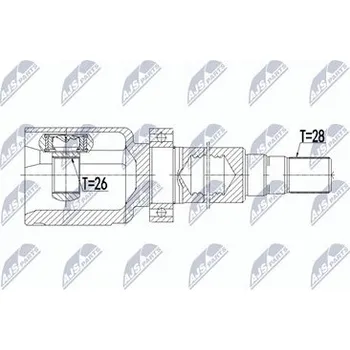Poloosa kola Sada kloubů pro hnací hřídel NTY NPW-VV-078