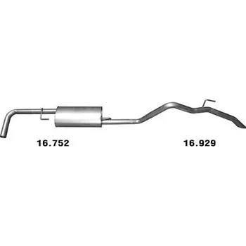 Zadní díl výfuku Střední díl výfuku Novak 16.406